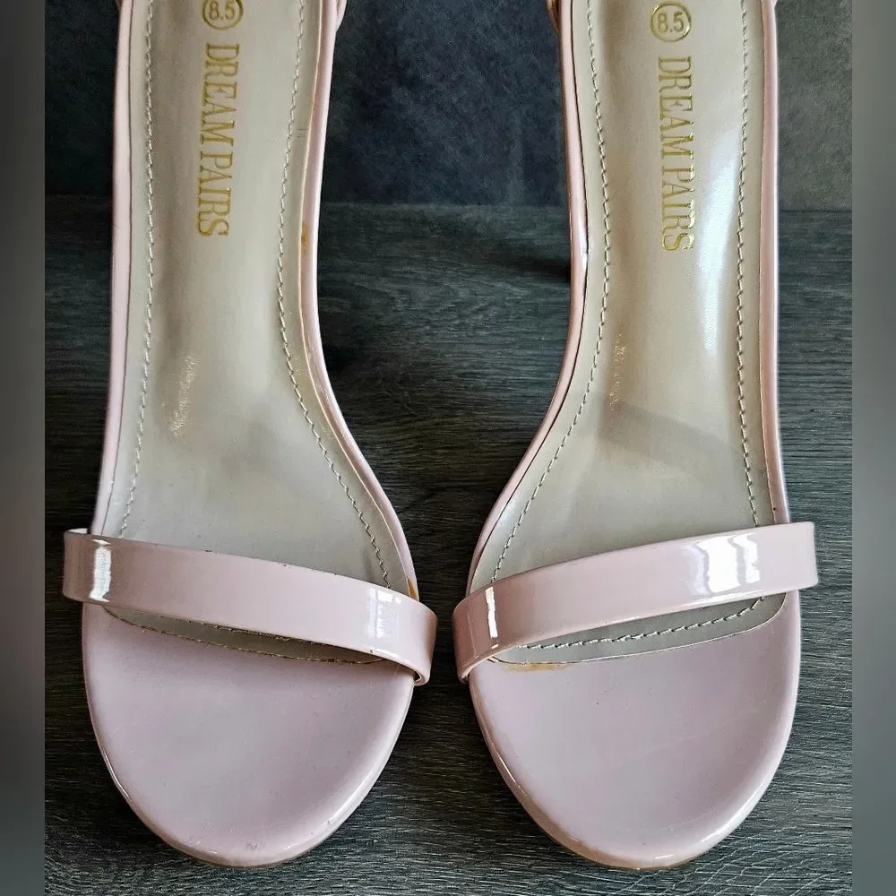 Dream Pairs KARRIE ankle strap Stiletto high heels size 8.5 PINK - Picture 4 of 16